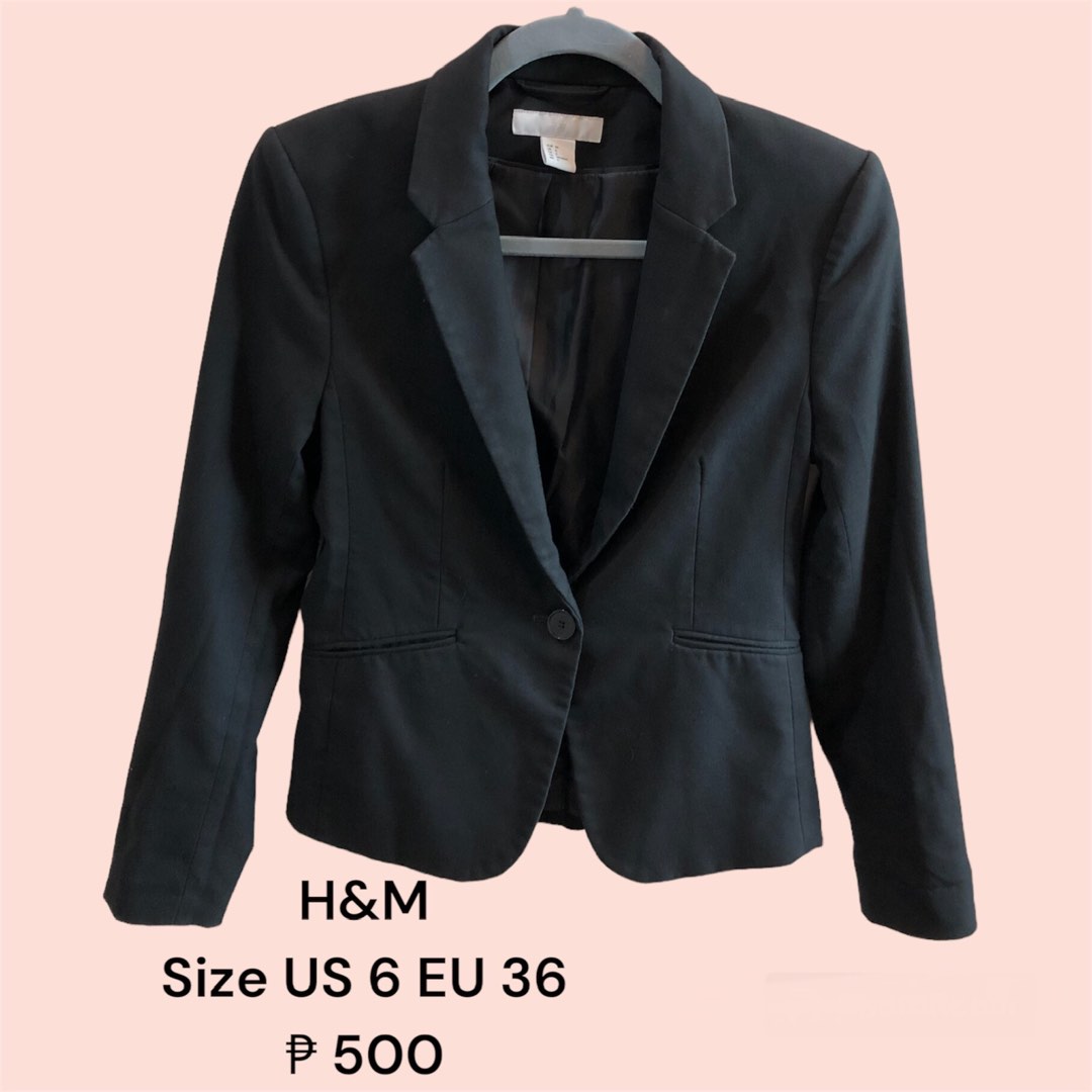 H and m black blazer deals