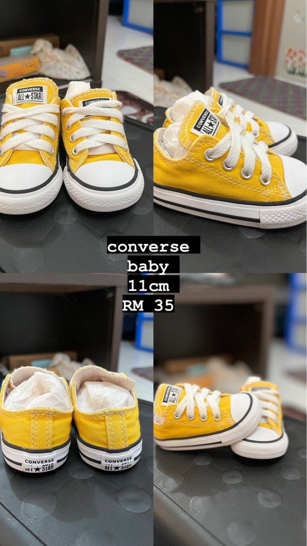Yellow discount converse baby