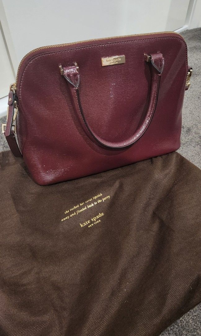 Kate spade maroon purse on sale