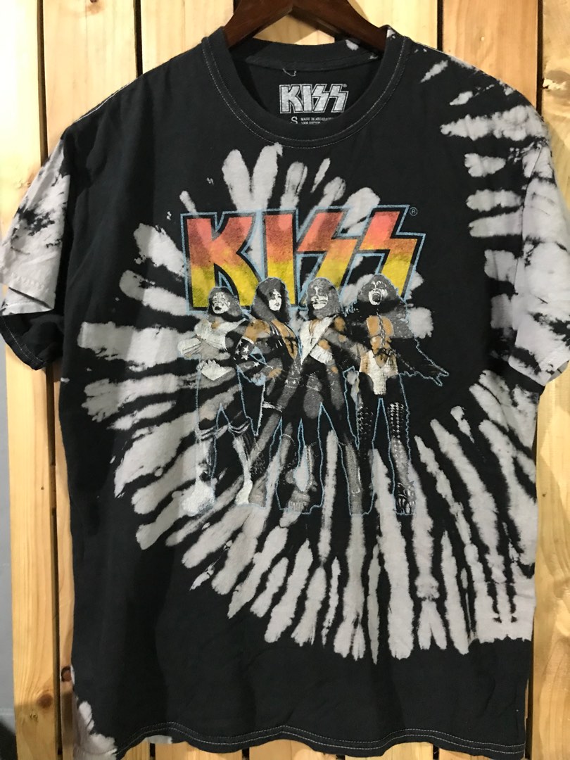 KISS Tie-dye Pattern Band T-shirt, Men's XL /eaa454490