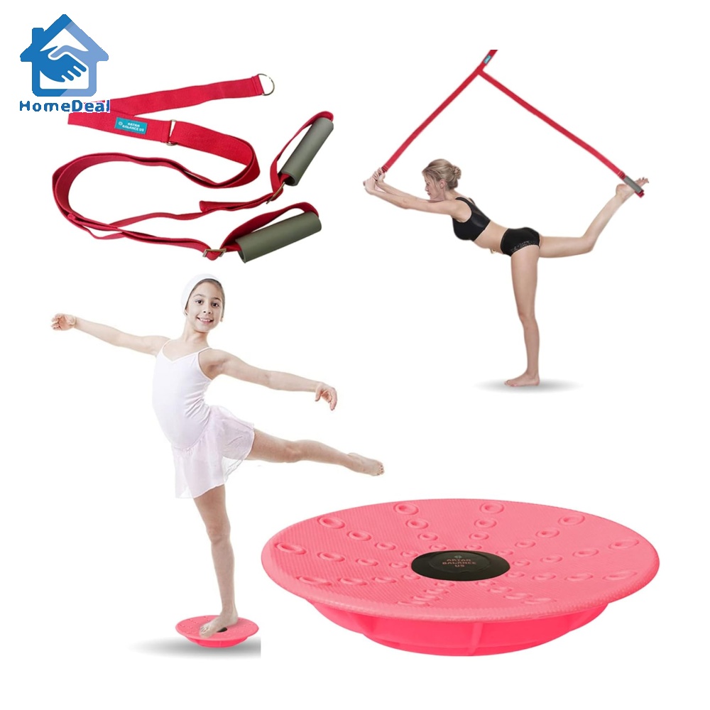 Leg Stretching Strap and Ballet Balance Board, 2 Pc. Set, Stretching