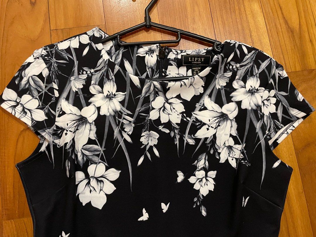 Lipsy butterfly black dress