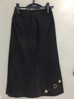 Long Dark Blue Skirt