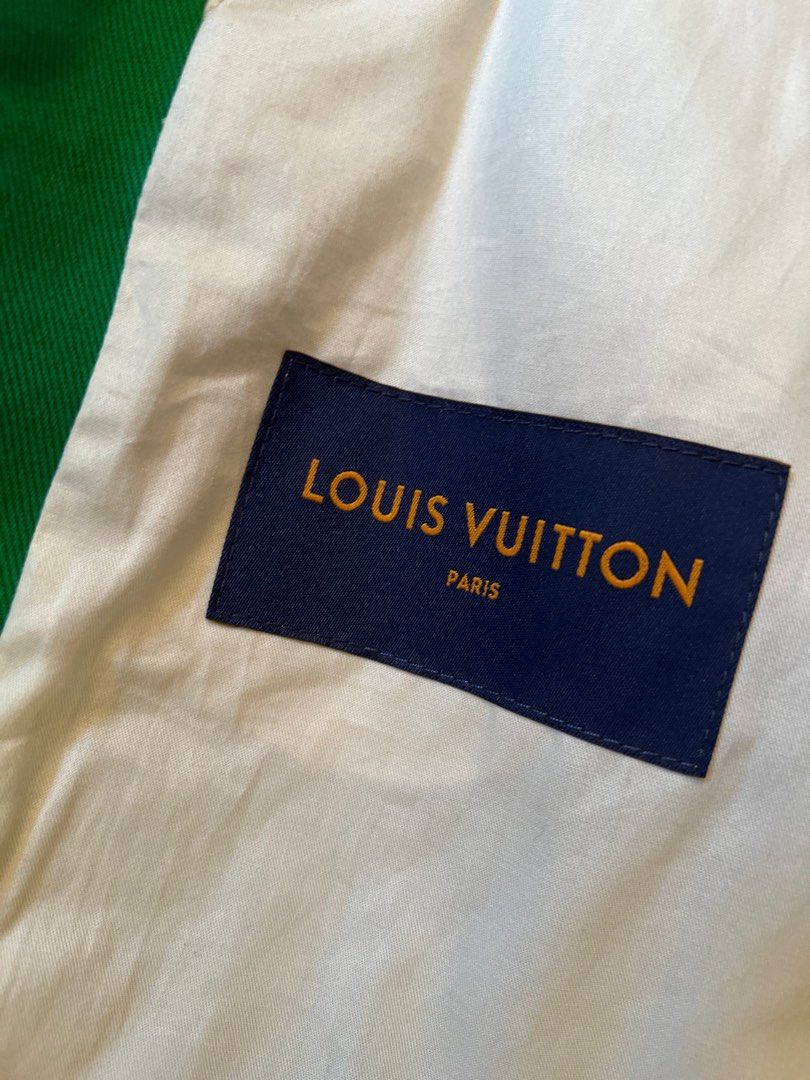 Louis Vuitton green Cotton-Rich Monogram Workwear Jeans
