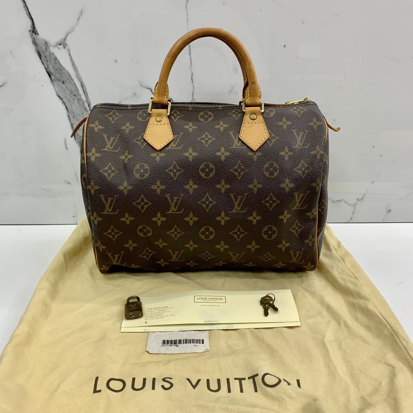 LOUIS VUITTON M41526 MONOGRAM BROWN SPEEDY 30 HANDBAG 237030921 WE, Luxury,  Bags & Wallets on Carousell