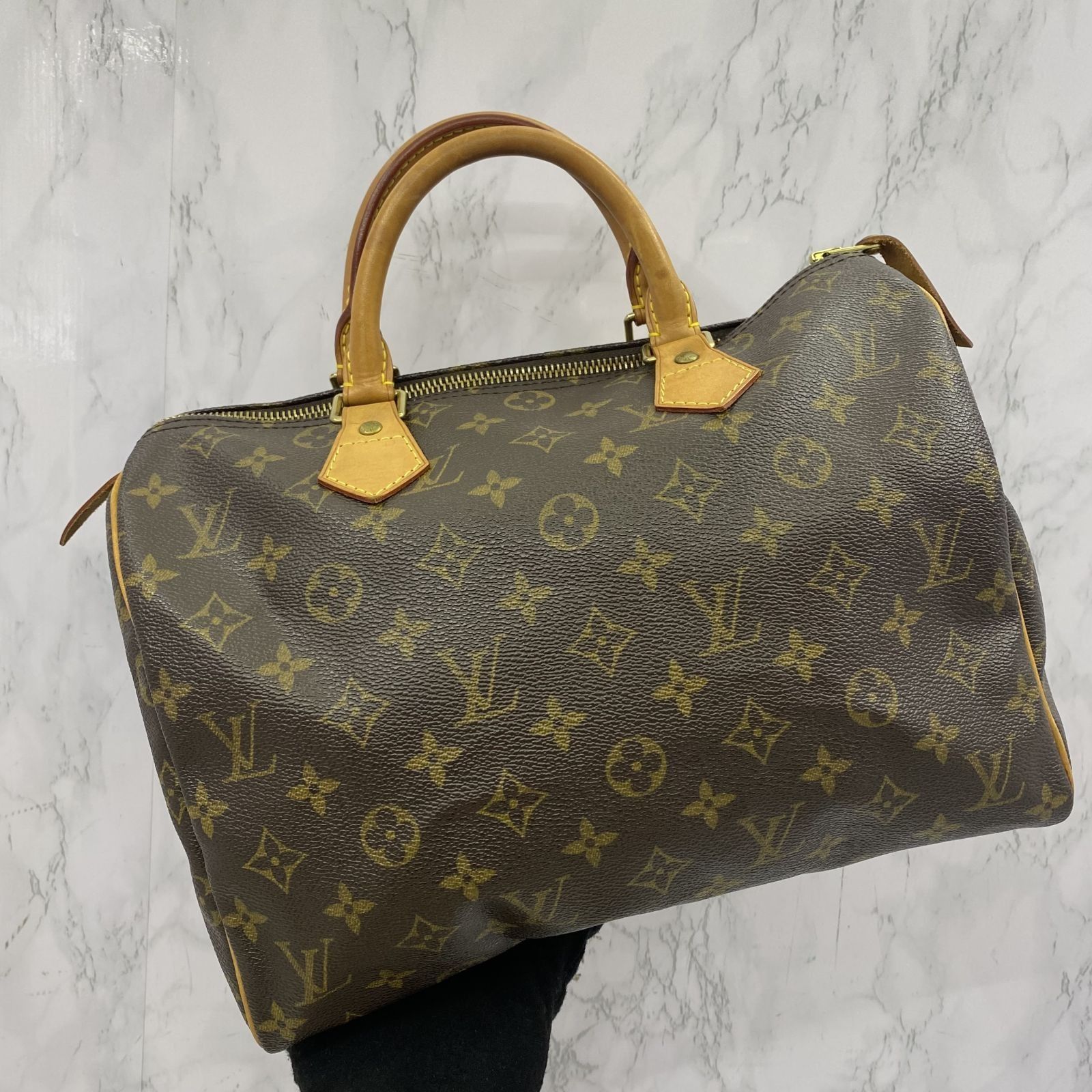 LOUIS VUITTON M41526 MONOGRAM BROWN SPEEDY 30 HANDBAG 237030921 WE