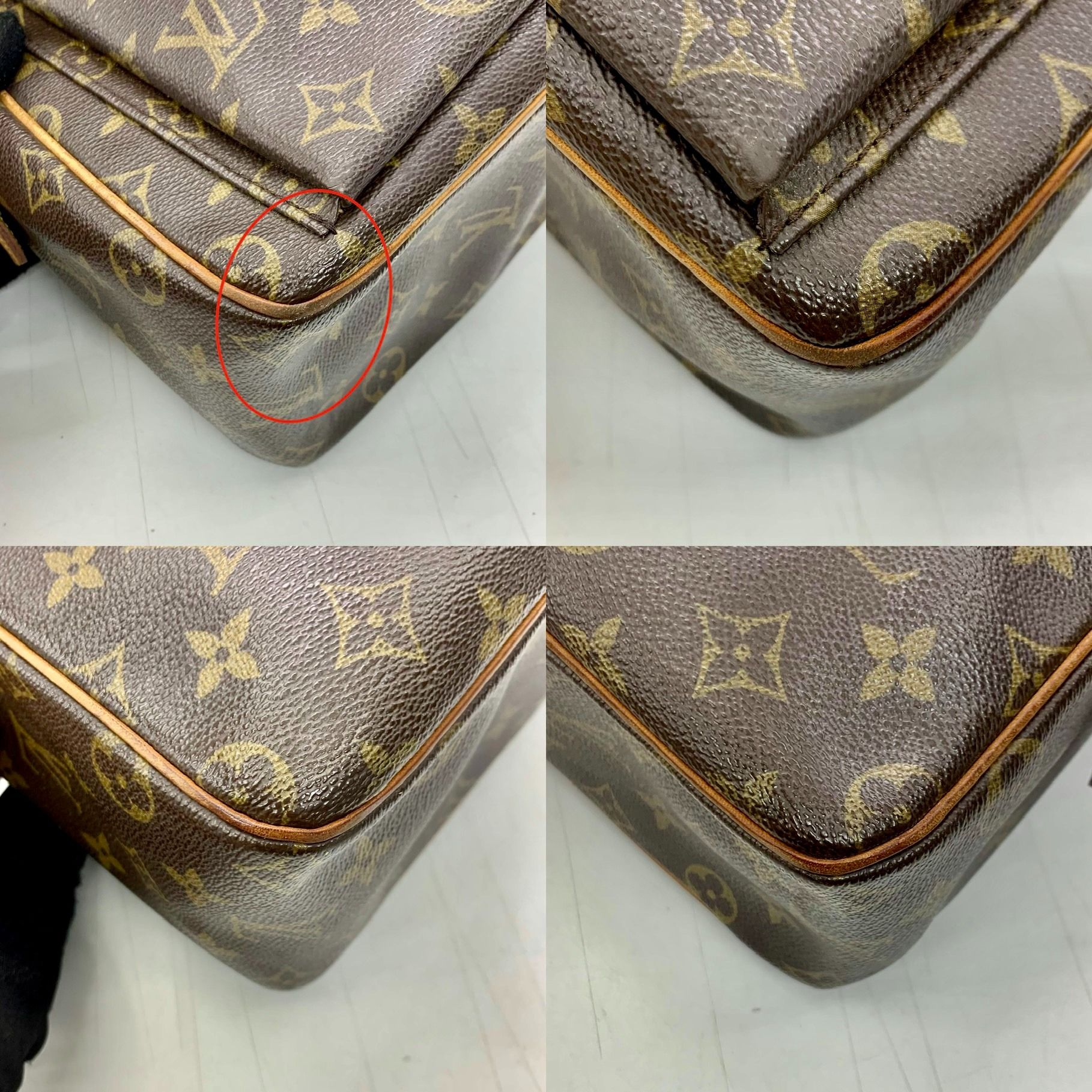 Authentic Louis Vuitton Monogram Vita Cite GM M51163 Shoulder Bag Brown  Canvas