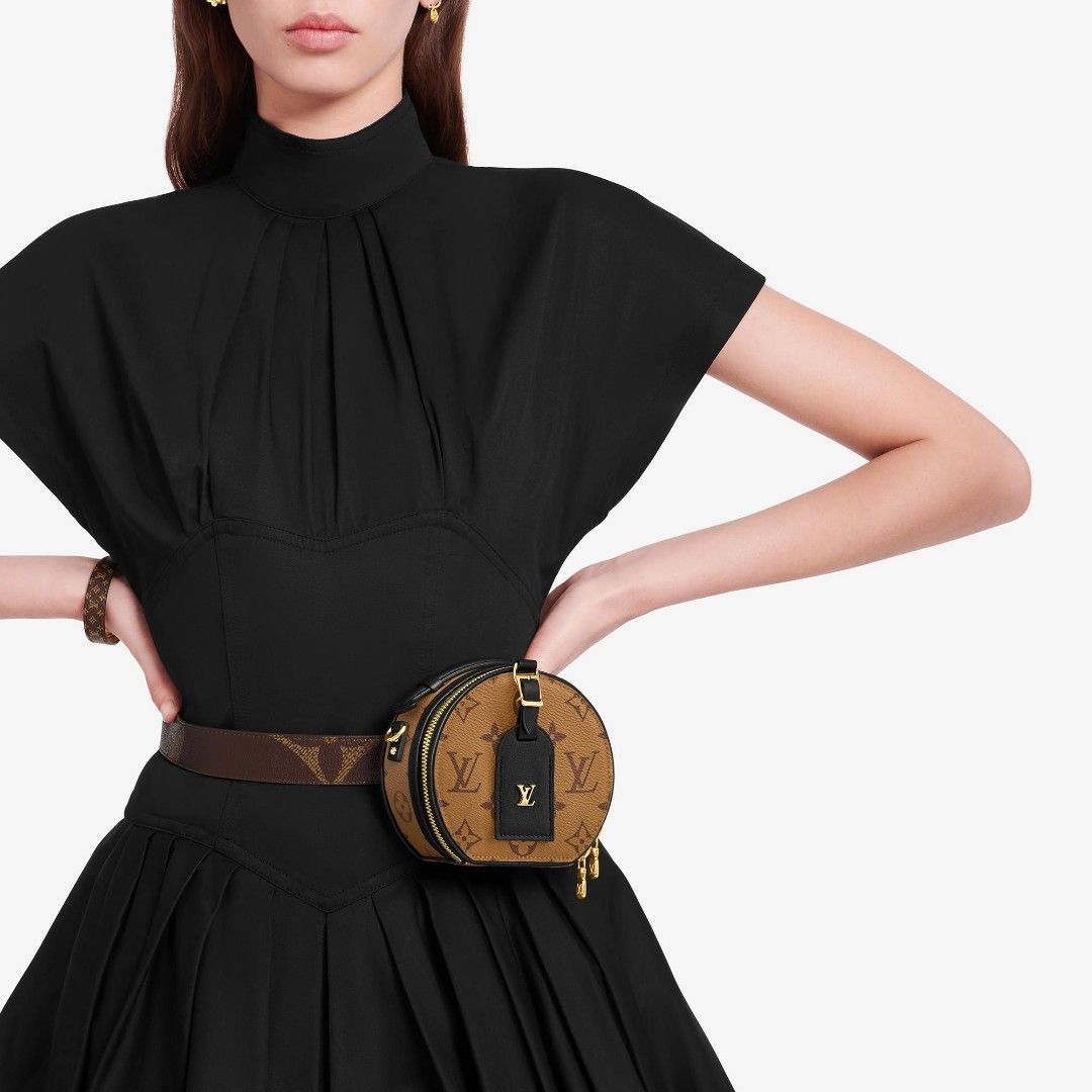 Louis Vuitton Petite Boite Chapeau Monogram Reverse Black in