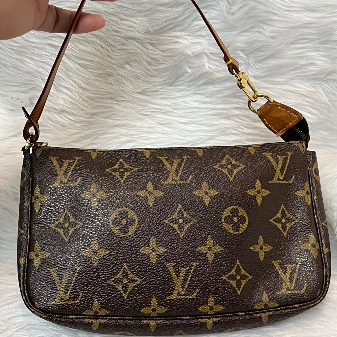 Brown Louis Vuitton Monogram Pochette Accessoires Baguette