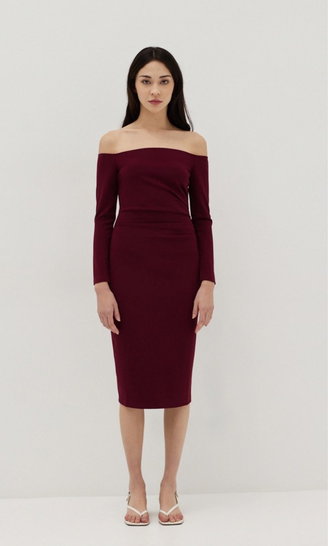 Jacklyn off shoulder midi dress online