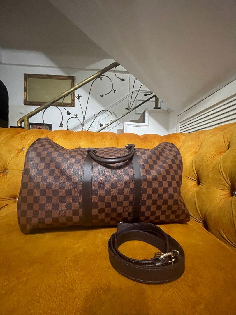 LV Damier Travel Bag (50), Luxury, Bags & Wallets on Carousell