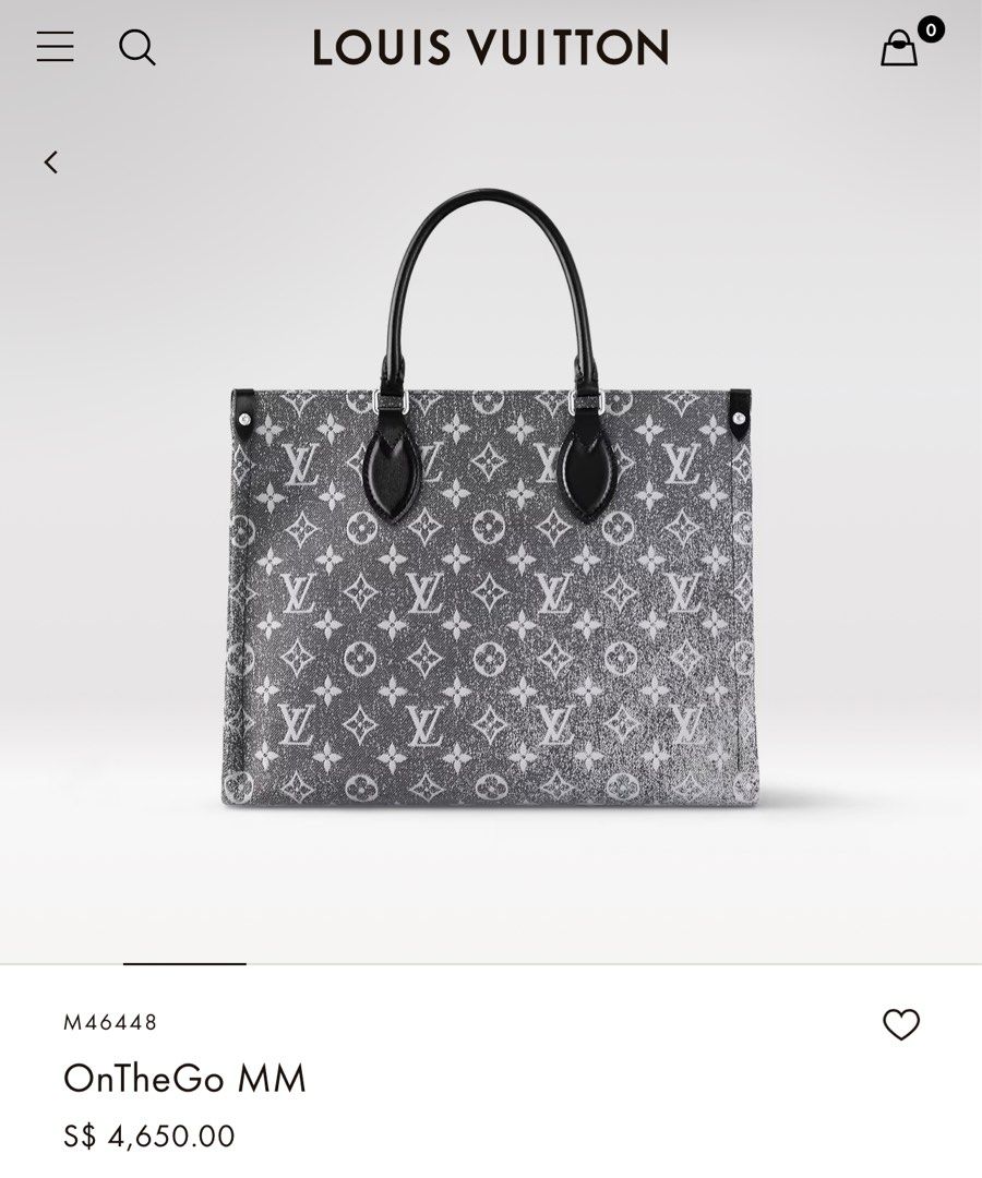 Louis Vuitton On-the-go MM Monogram Grey Jacquard Denim Bag, Luxury, Bags &  Wallets on Carousell