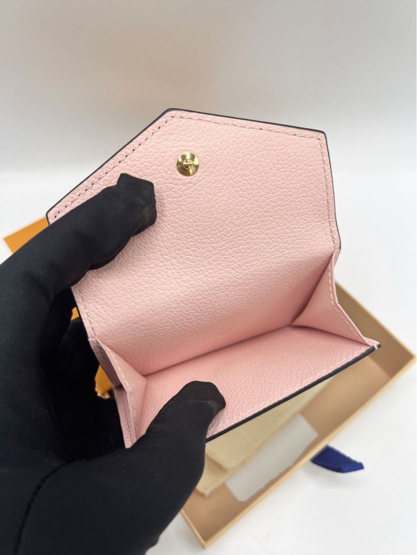 Louis Vuitton Tri-fold wallet Portefeuille lock mini calf leather Noir  M63921