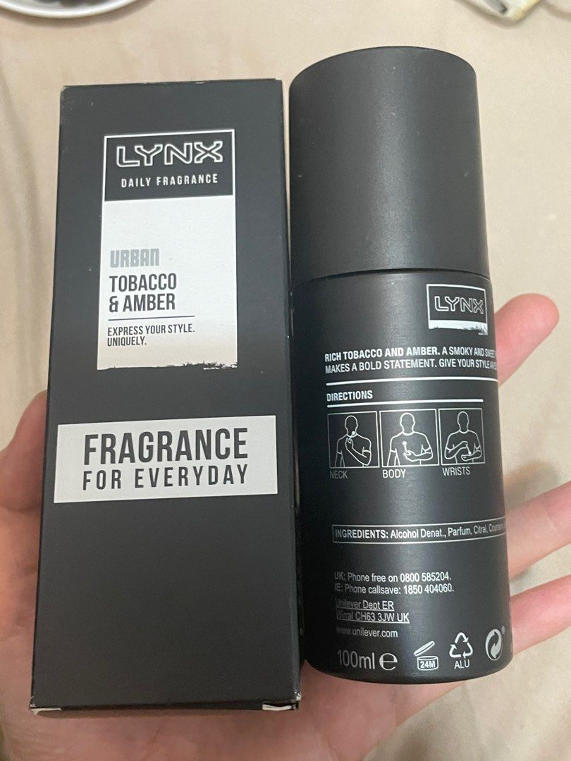 日本で買【3本セット】LYNX URBAN TOBACCO & AMBER 香水(ユニセックス)