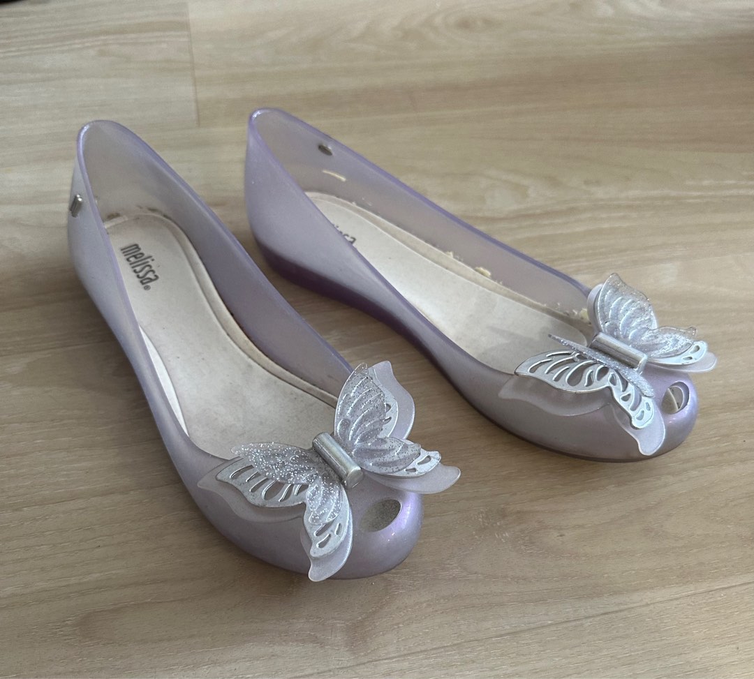Melissa Shoes Purple butterfly US 7 Women s Fashion Footwear