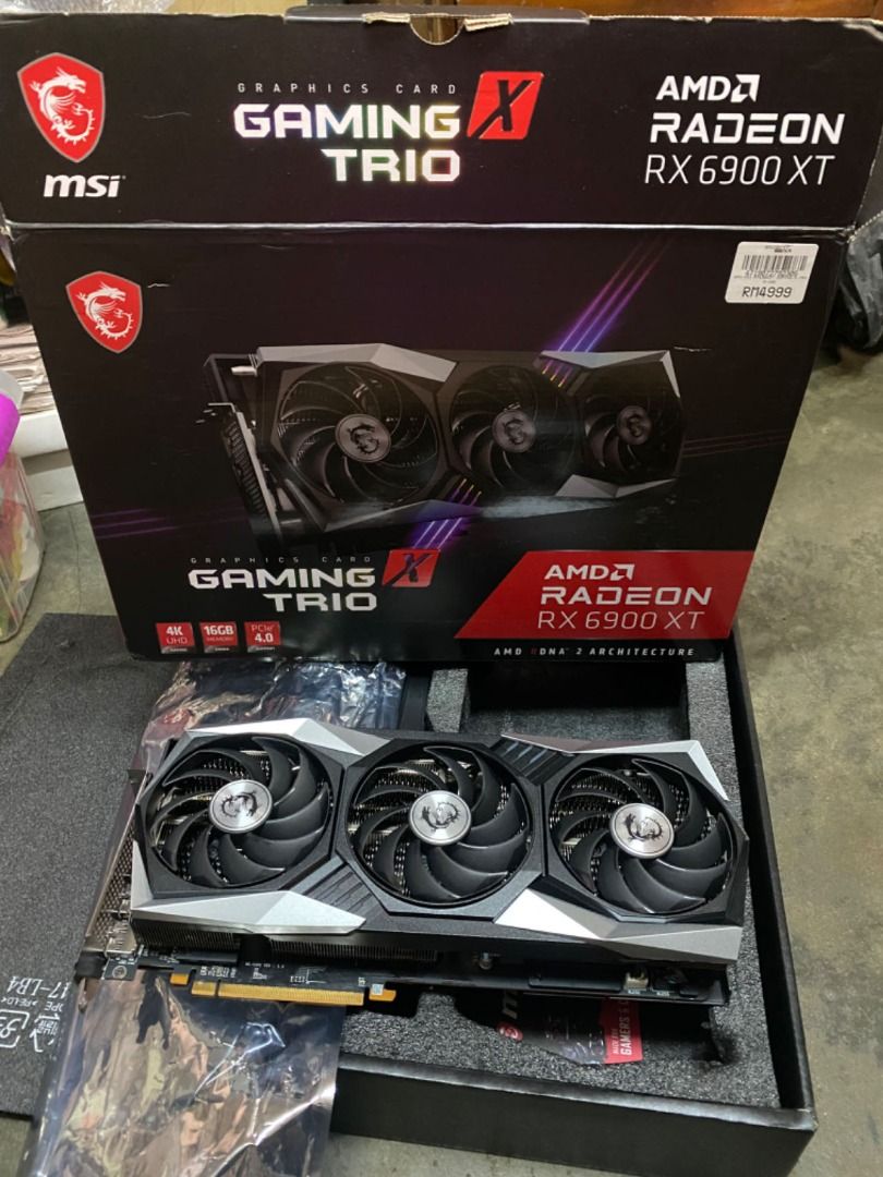 MSI RADEON RX 6900 XT GAMING X TRIO 16G, Computers & Tech, Parts &  Accessories, Computer Parts on Carousell