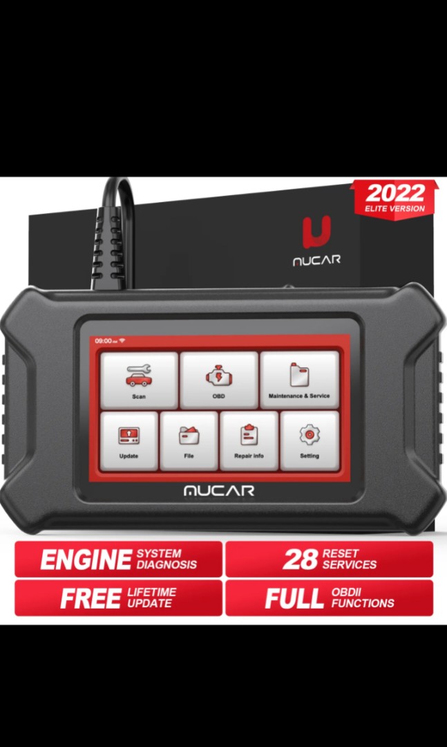 全新MUCAR CS90 Obd2 掃描器診斷工具/具有28 次重置服務終身免費汽車