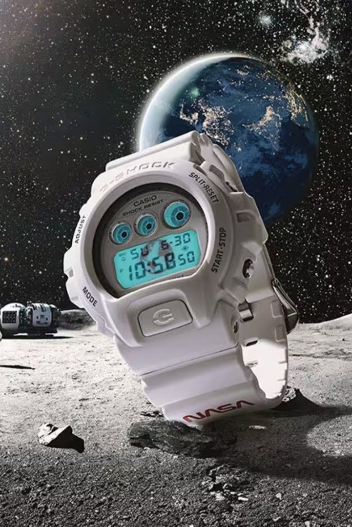 NASA限量版G-SHOCK DW6900NASA237, 名牌, 手錶- Carousell