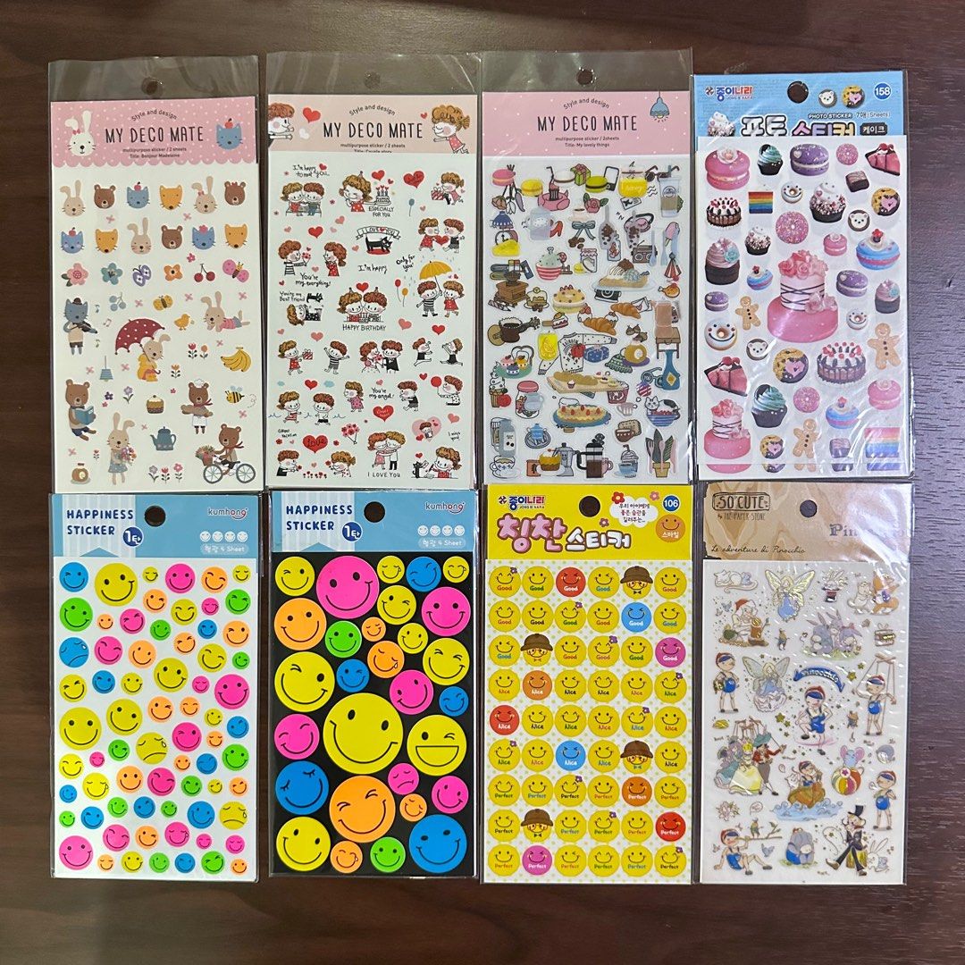 [New] Kumhong Sticker Sheets from Korea, Hobbies & Toys, Stationary ...