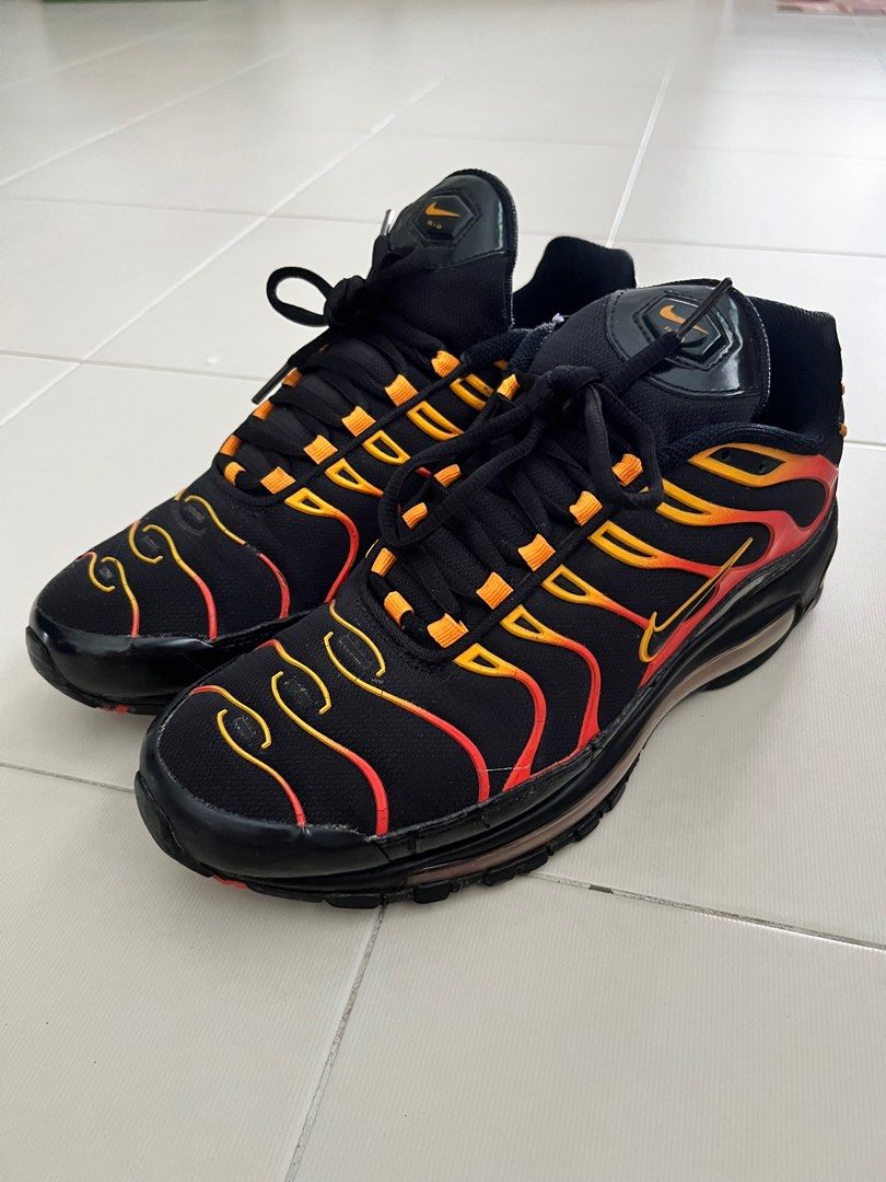 Nike air max 97 cheap plus black shock orange