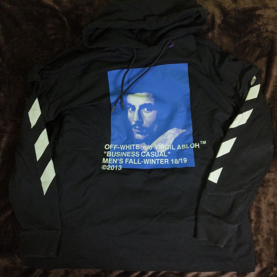 Off white hoodie business casual clearance