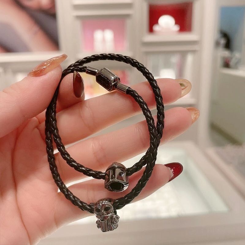 Pandora black rope bracelet new arrivals