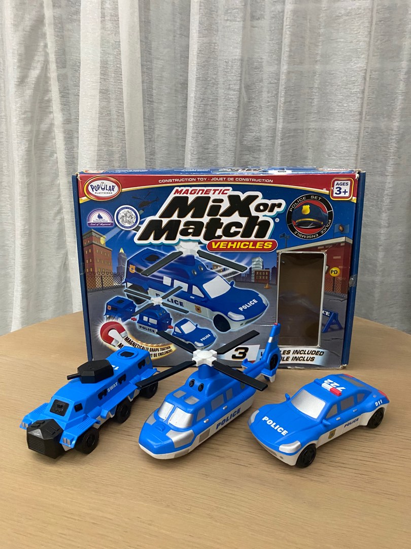 Popular Playthings Mix and Match Vehicles Police, Hobbies