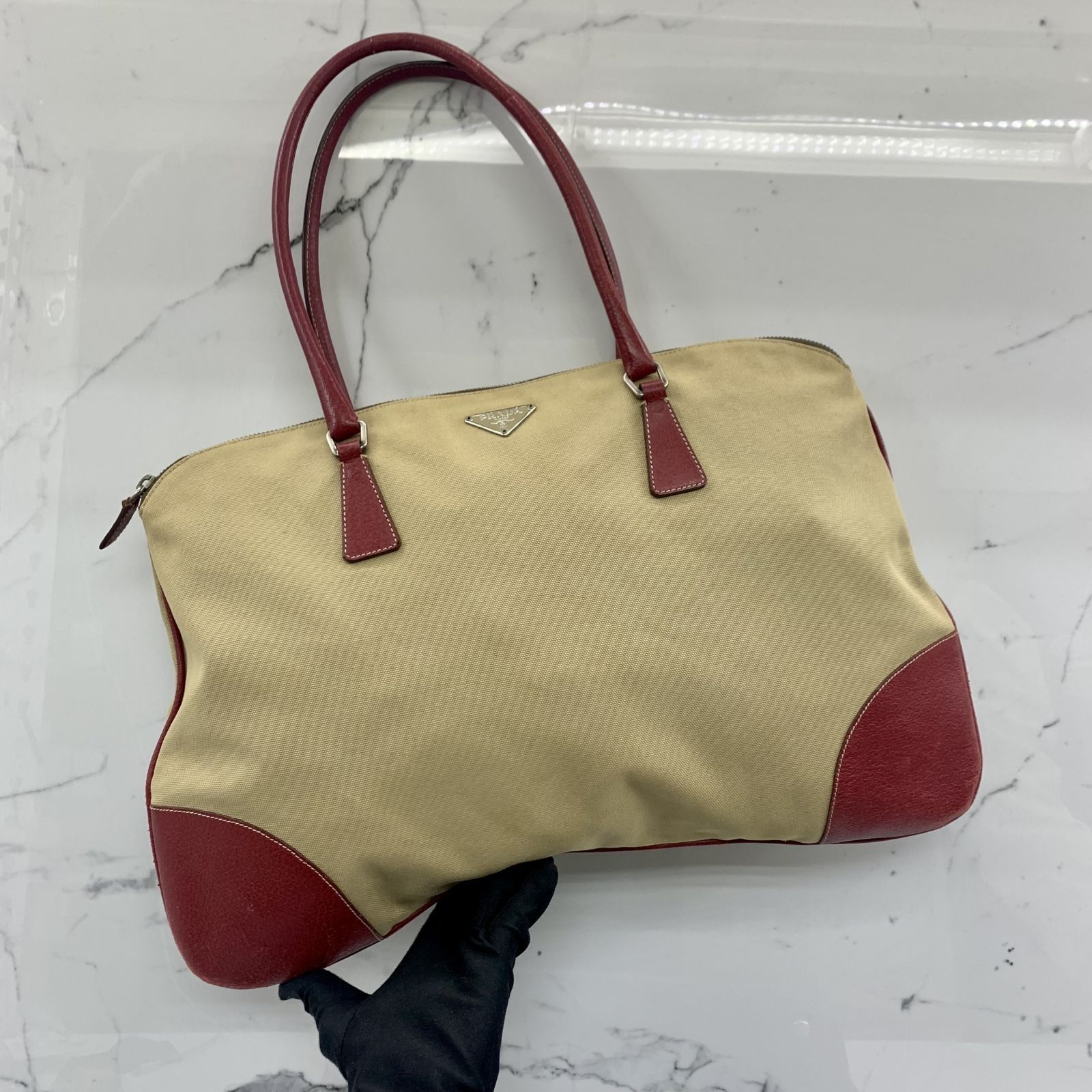 Prada Canvas Big Bag, Luxury, Bags & Wallets on Carousell