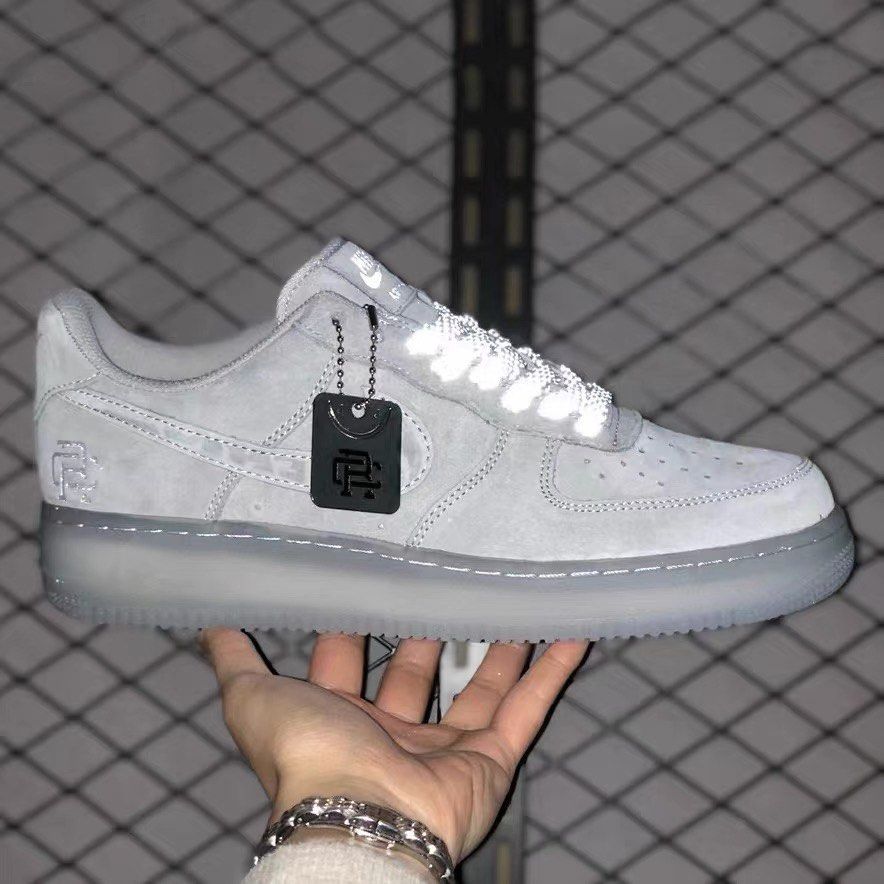 Nike air force 1 light grey suede cheap