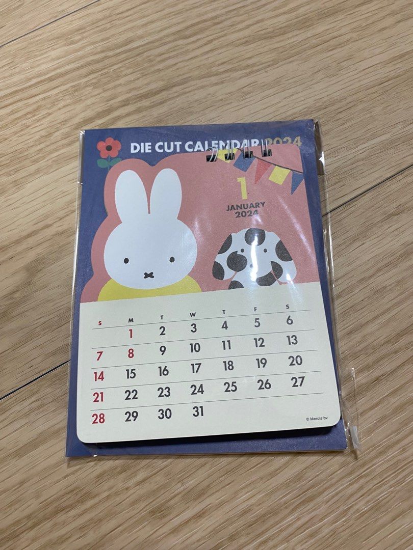 Miffy 2024 table top calendar, Hobbies & Toys, Stationery & Craft