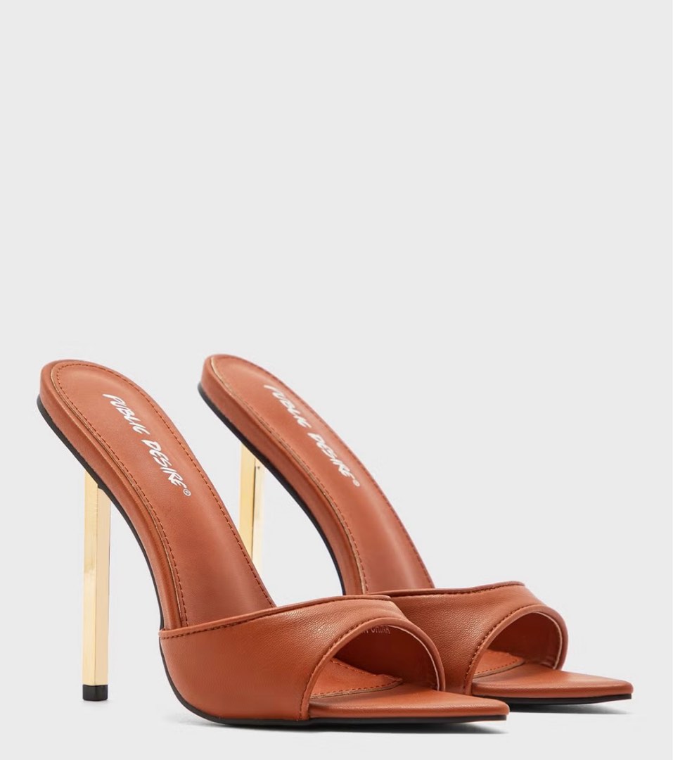 Public Desire Powerful Heels Tan Women s Fashion Footwear
