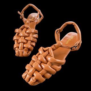 Brown chunky / puffy gladiator fisherman sandals