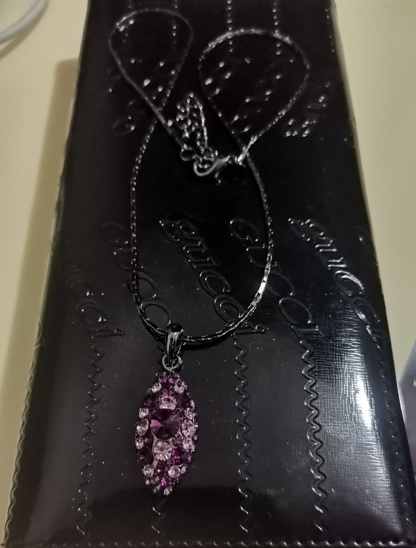 Purple crystal Necklace Women s Fashion Jewelry Organisers