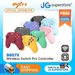 PXN 9607X Wireless Game Controller Joystick Remote with Turbo Function NFC 20h Playtime 550mAh Rechargeable Battery for Nintendo Switch (Available in Different Colors) | JG Superstore
