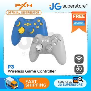 PXN P3 Portable Wireless/USB Connection Game Controller for PC, Android, PS3 Devices (Blue, Gray) | JG Superstore
