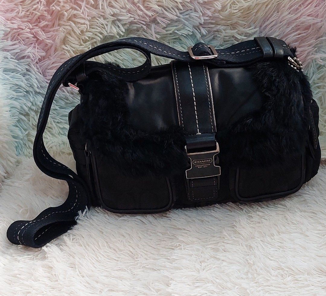 Coach fur purse discount