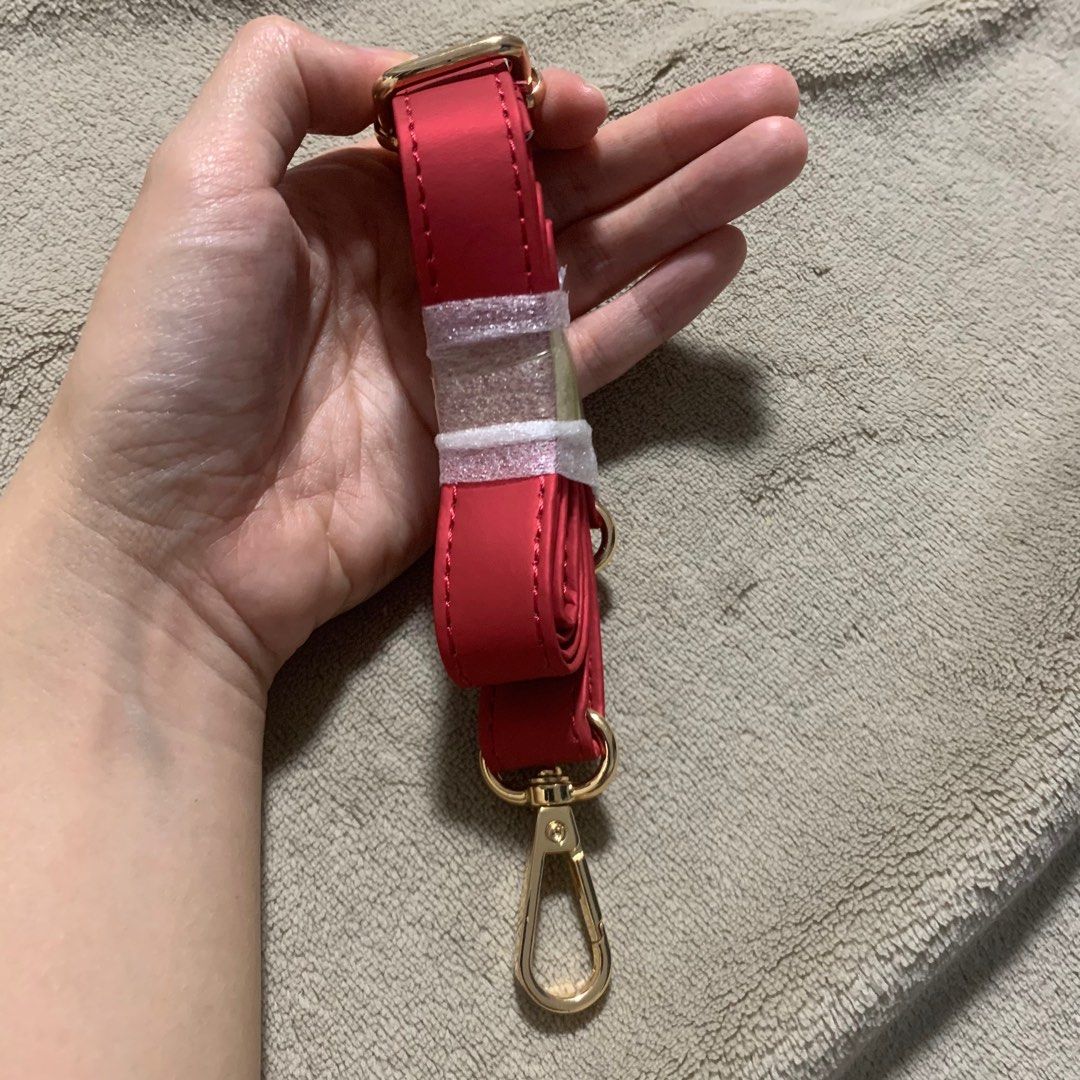 Red leather hotsell bag strap