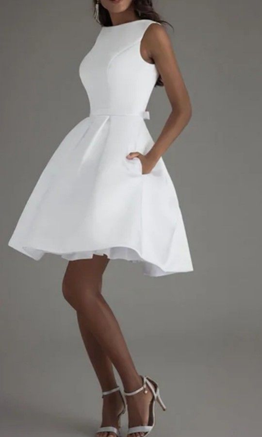 White retro cheap dress