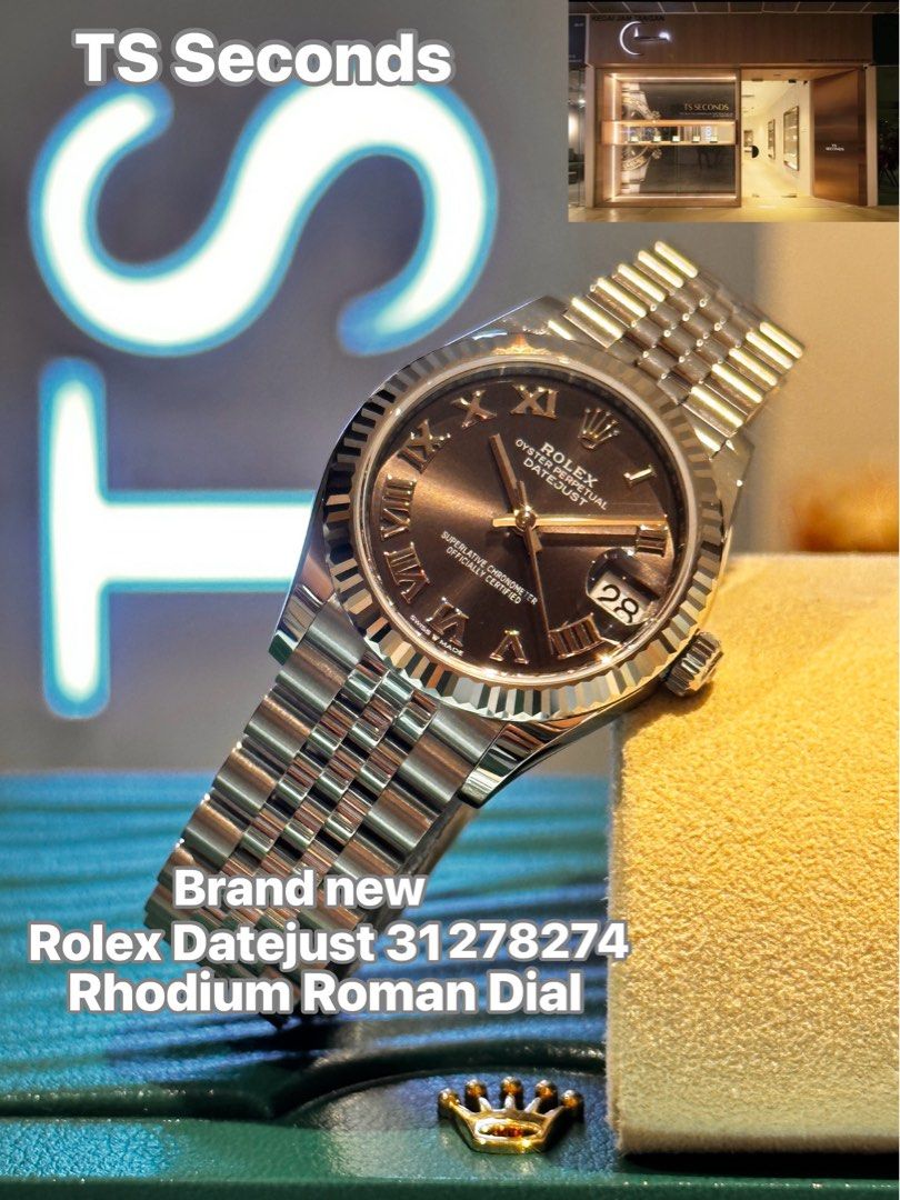 Rolex Datejust 31 278274 Rhodium Roman Dial Fluted Bezel Jubilee