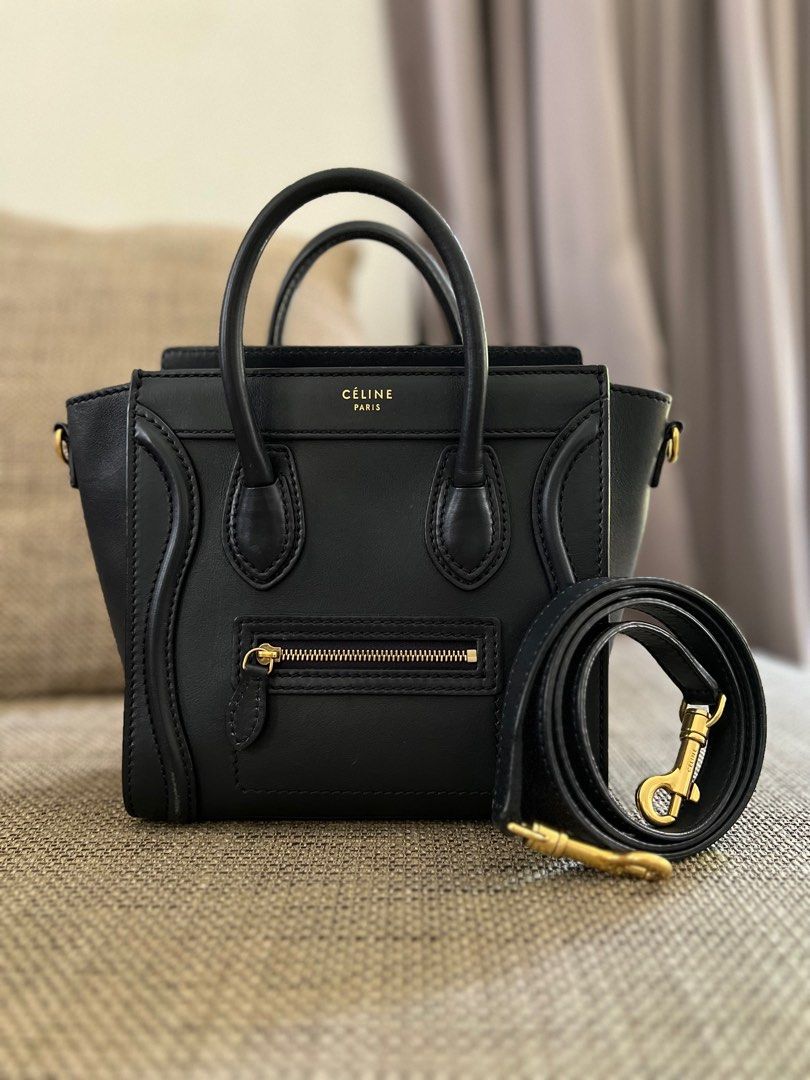 Celine nano store luggage smooth leather