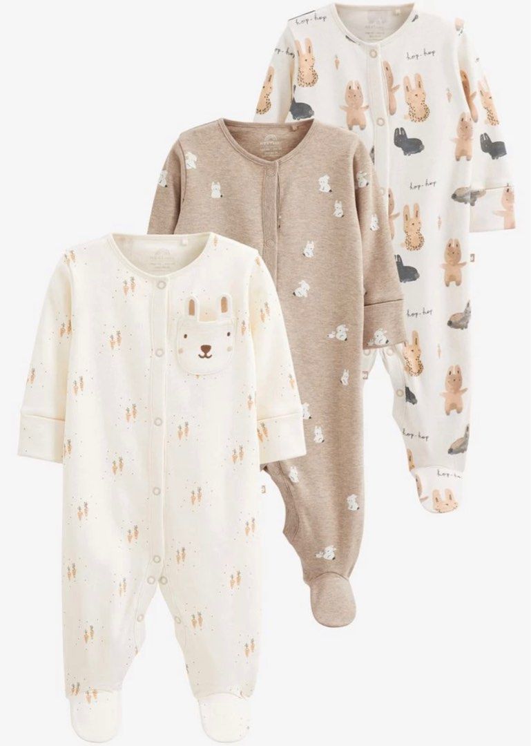 Sale Next UK Bunny Sleepsuits Set