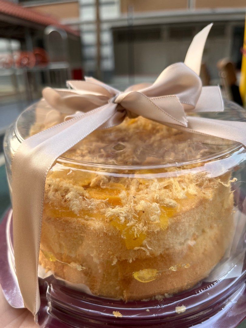 Salted egg & pork floss chiffon cake, Food & Drinks, Homemade Bakes on