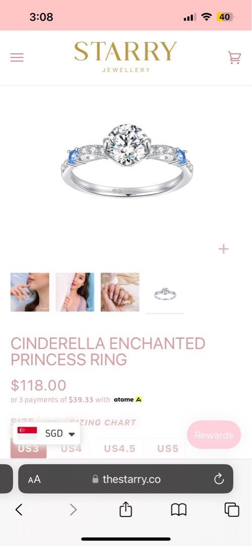 Enchanted princess sale ring