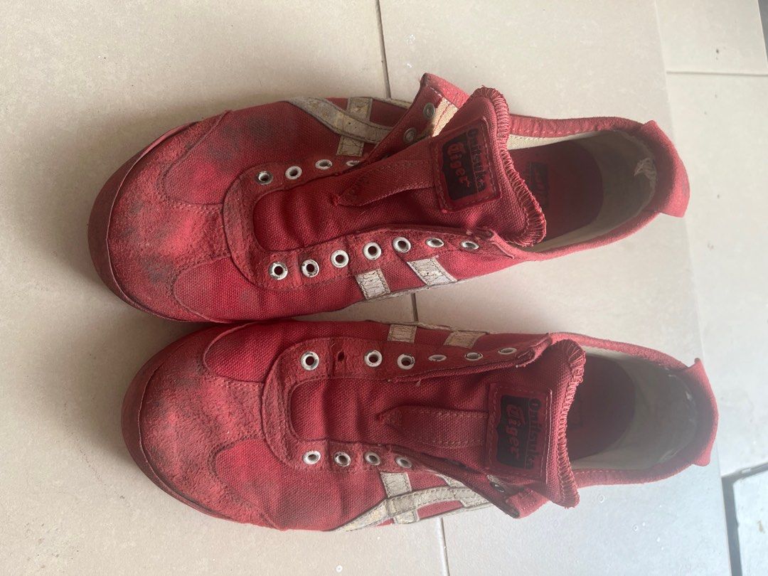 Sepatu Onitsuka Merah size 41 5 Fesyen Wanita Sepatu di Carousell