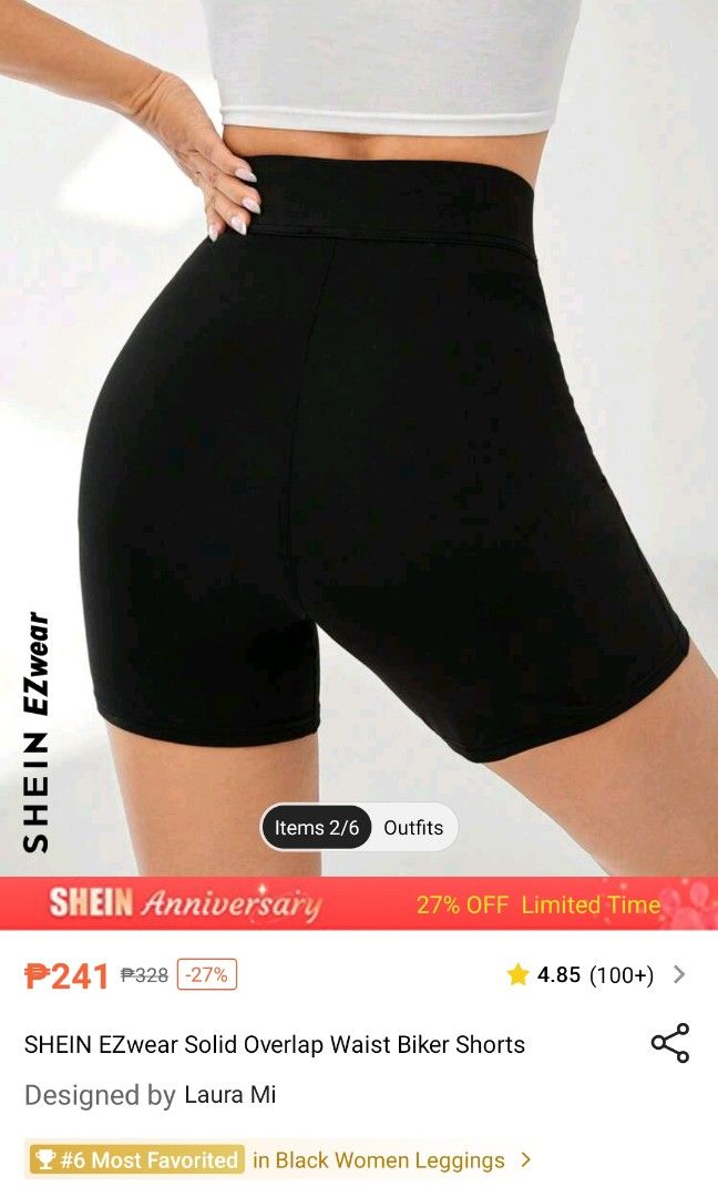 Shein biker short (Category: Shorts) located in Taguig. Submitted by prelovebyj_ (Listing ID 1258767393, Image 2). Description: size: medium.