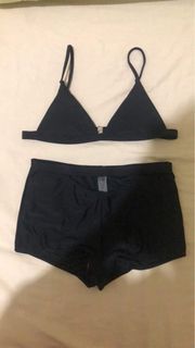 SHEIN Black Two piece Shorts Bikini Swimsuit
