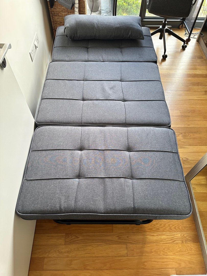 Single sofa bed / foot rest, Furniture & Home Living, Furniture, Sofas on Carousell