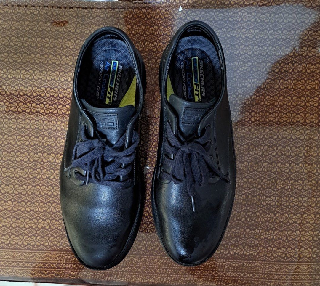 Skechers memory foam dress shoes discount