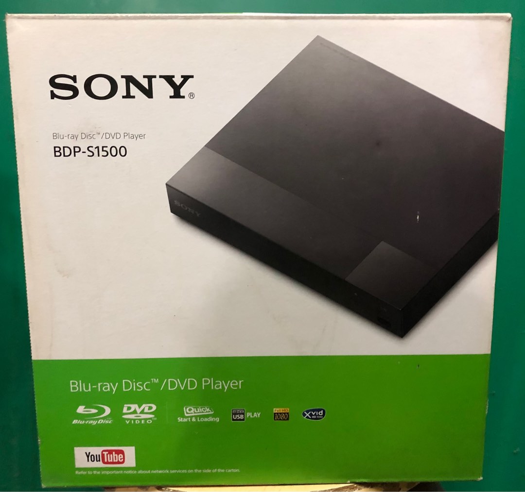 Sony BDP-S1500 藍光影碟播放器, 家庭電器, 電視& 其他娛樂, 藍光及