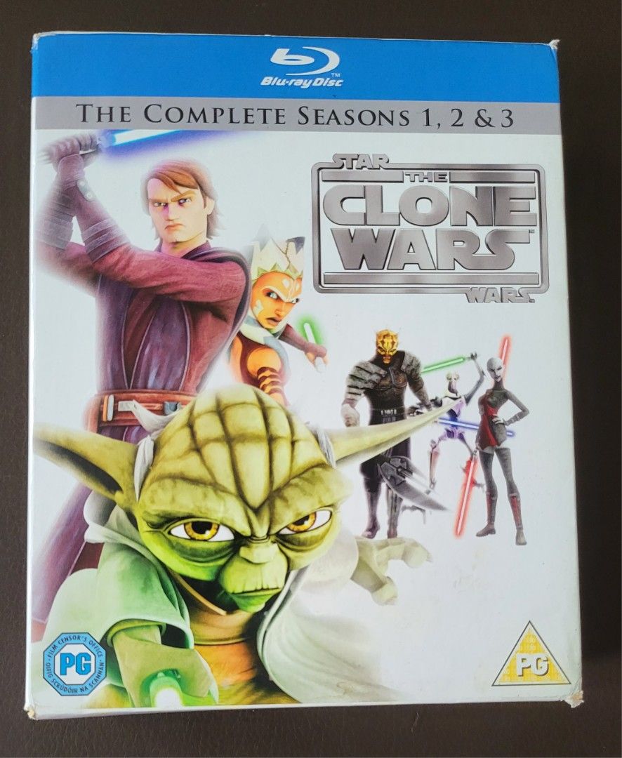 Star Wars The Clone Wars Blu Ray DVD Seasons 1 to 3 Hobbies